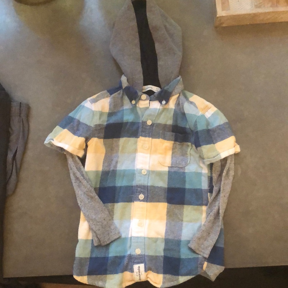 Abercrombie kids button down with hood